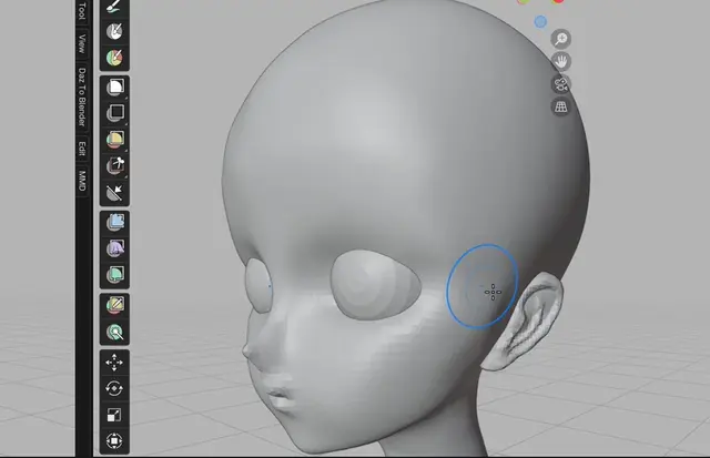 スカルプトモードの様子