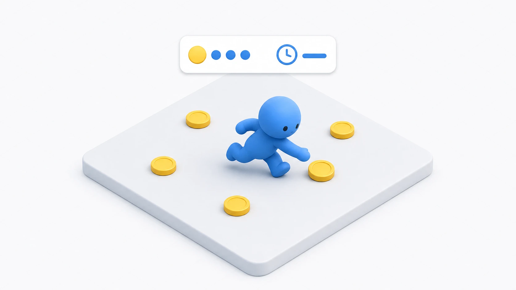 The finished 60-second coin game