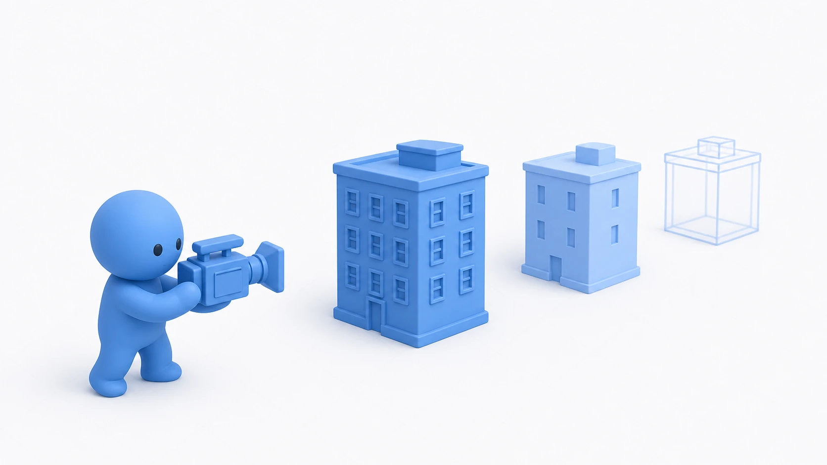 Distant buildings simplifying and hidden geometry dropping out of rendering