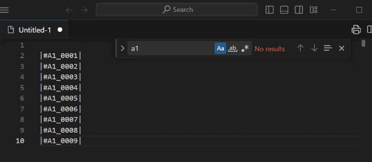 大文字と小文字を区別オプション