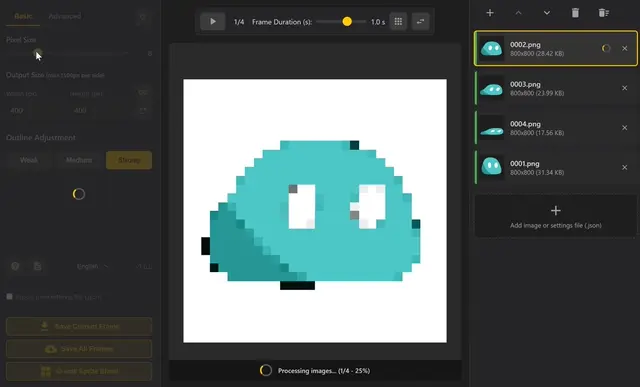 動画ファイルをピクセルアートに変換するイメージ画像