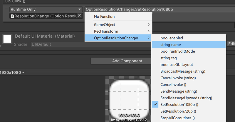【Unity】ゲームの画面サイズを1080pと720pで切り替えられるようにする Screen.SetResolution